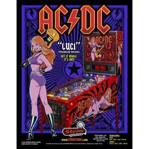AC/DC Pinball FLYER Luci Premium Edition 2013 Original Hard Rock Heavy Metal